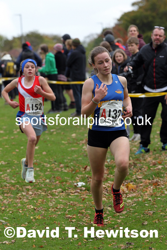 Girls under-15s Northern Cross Country Relays, Graves Park, Sheffield. Photo: David T. Hewitson/Sports for All Pics